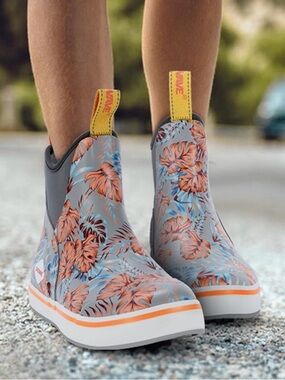 Showave Women's Deck Boots Waterproof Ankle Rain Footwear Non-Slip Size 6